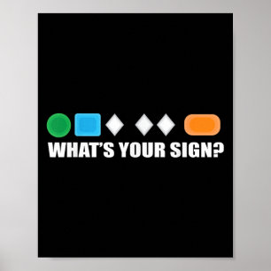 Poster Qual é o Seu Sinal de Esqui Dificuldade Esqui Esqu