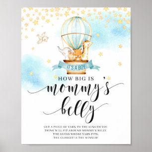 Poster Qual é o tamanho do balão de ar quente do cartaz d