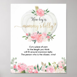 Poster Qual é o tamanho do jogo de chá de fraldas de abób