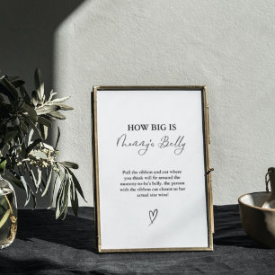 Poster Qual é o tamanho do jogo de Chá de fraldas de barr