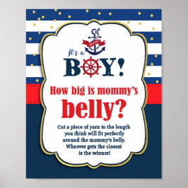 Poster Qual é o tamanho do jogo de Chá de fraldas de Bell