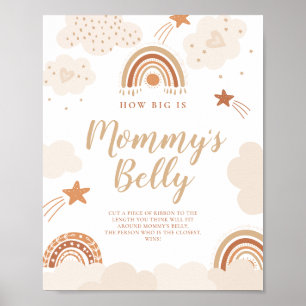 Poster Qual é o tamanho do sinal de Belly Boho Mamãe