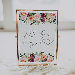 Poster Qual é o tamanho do Sinal de Jogo do Chá de fralda