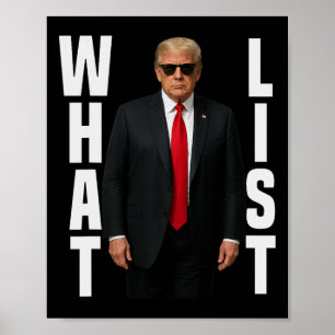 Poster Qual Lista Engraçada Trump Qual Lista