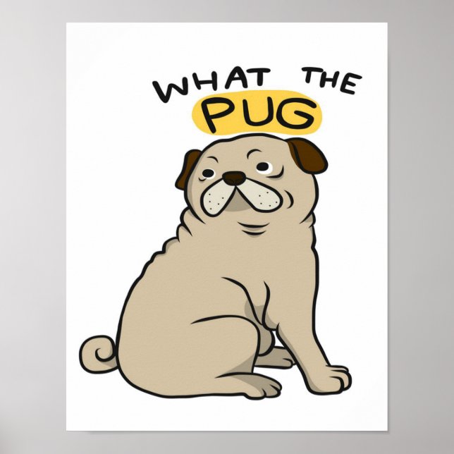 Poster Qual O Pug Cute Fat Pug (Frente)