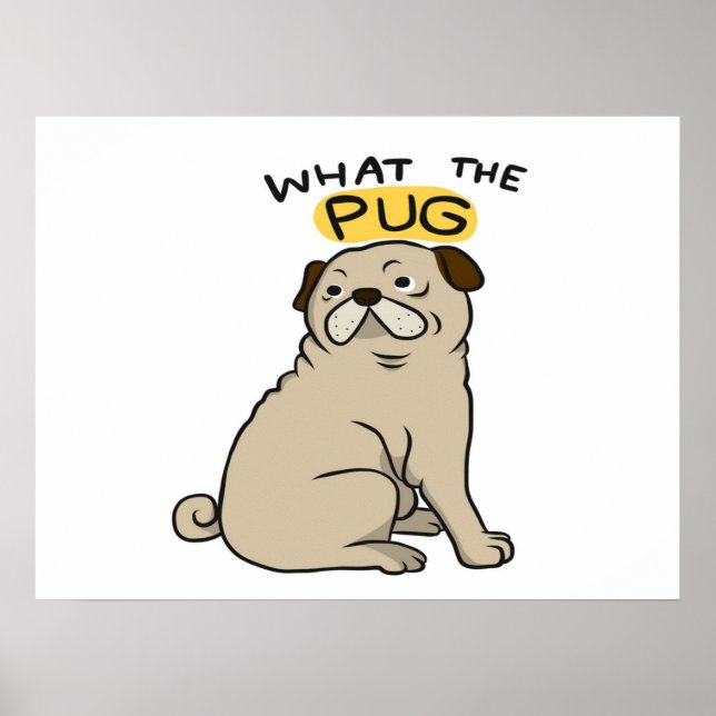 Poster Qual O Pug Cute Fat Pug (Frente)