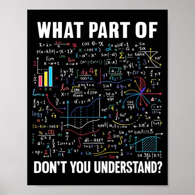 Poster Qual Parte De Não Entende _ Chá De Matemática Dive (Frente)