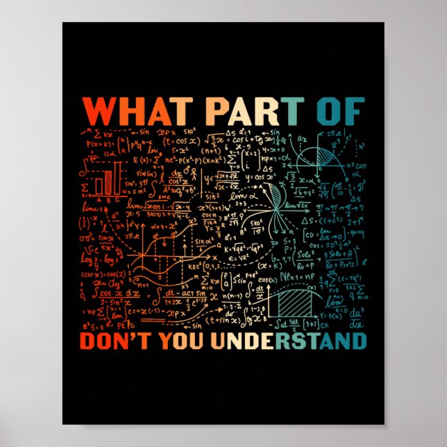 Poster Qual Parte De Não Entende Matemática Divertida Ens (Frente)