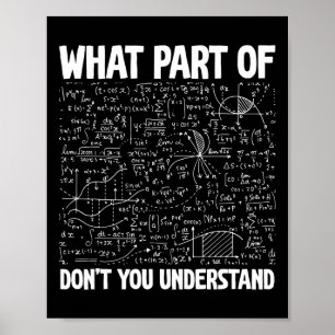 Poster Qual Parte De Não Entende Matemática Divertida Mat