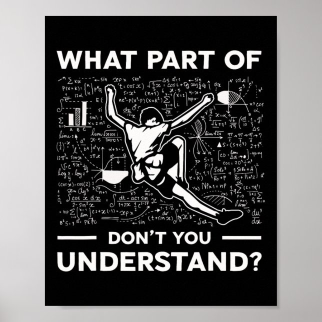 Poster Qual Parte De Não Você Entende Camiseta Divertida  (Frente)