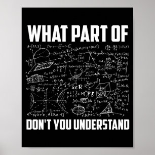 Poster Qual Parte De Você Não Entende _ Chá De Matemática
