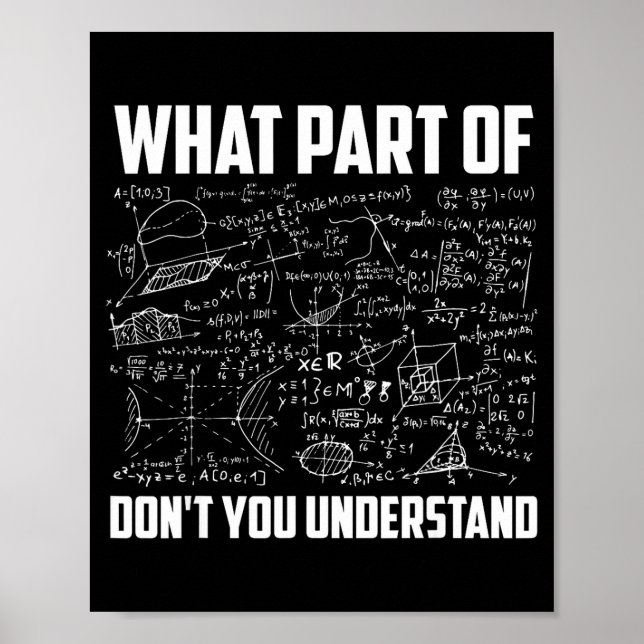 Poster Qual Parte De Você Não Entende _ Chá De Matemática (Frente)