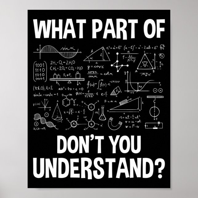 Poster Qual Parte Você Não Entende - Ciência Matemática C (Frente)