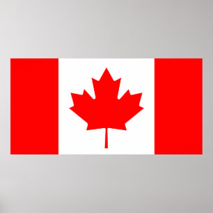 Póster Qualidade de bandeira do Canadá