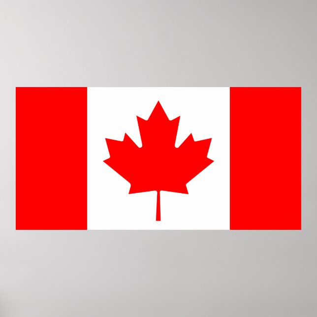 Póster Qualidade de bandeira do Canadá (Frente)