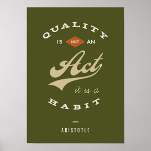 Poster Qualidade não é um ato, é um hábito