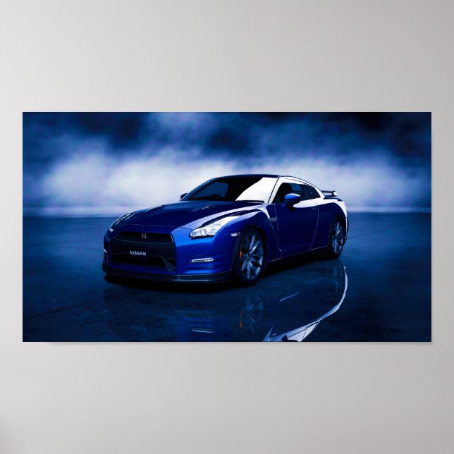 Póster Qualidade Nissan GT-R (Frente)