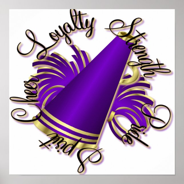 Poster Qualidades Douradas e Roxas Cheias (Frente)