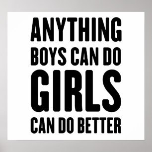 Poster Qualquer coisa os meninos podem fazer, meninas