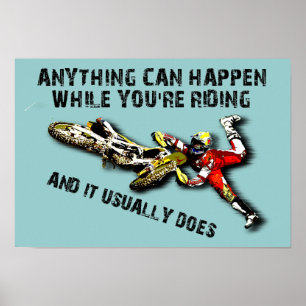 Póster Qualquer Coisa Pode Acontecer Moto Motocross Diver