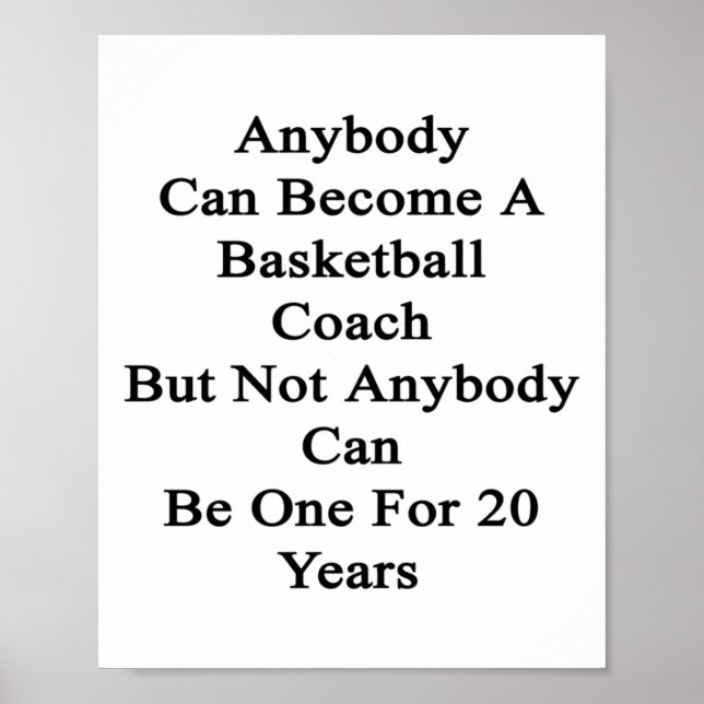 Poster Qualquer Um Pode Se Tornar Um Treinador De Basquet (Frente)