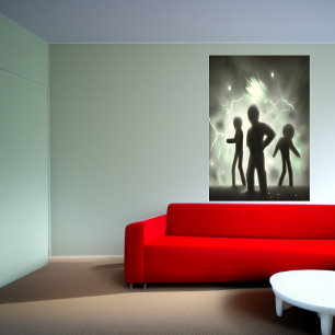 Poster Quando a alienígena vem atrás de você AI Art Pos