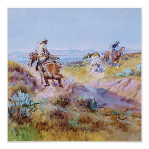 Póster “Quando as Vacas Eram Selvagens” por Charles M Rus