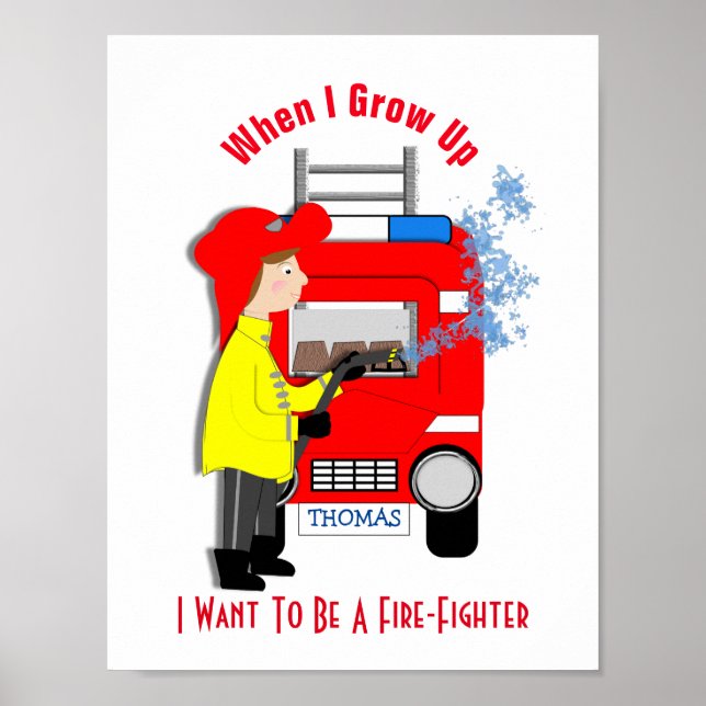 Póster Quando Crescer Quero Ser Um Combatente De Fogo (Frente)