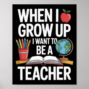 Poster Quando eu crescer, quero ser professor para a esco