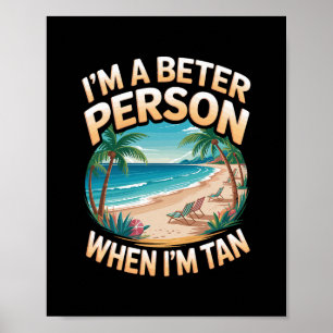 Poster Quando eu estou bronzeado Palmeiras Vintage Oceano