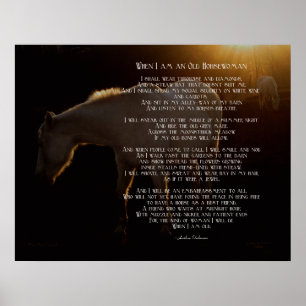 Poster Quando eu for um Horsewoman idoso
