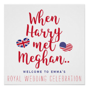 Póster Quando Harry conheceu Meghan Casamento Real Pers