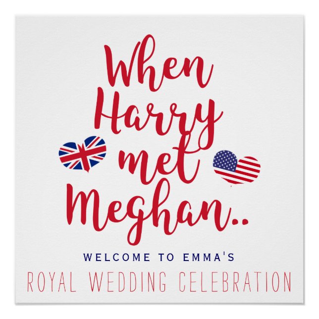 Póster Quando Harry conheceu Meghan | Casamento Real Pers (Frente)