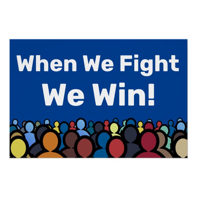 Póster Quando Lutamos, Ganhamos Harris Walz (Frente)