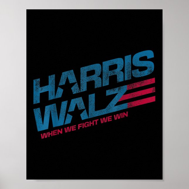 Poster Quando Lutamos Ganhamos Kamala Harris Lady Boho (Frente)