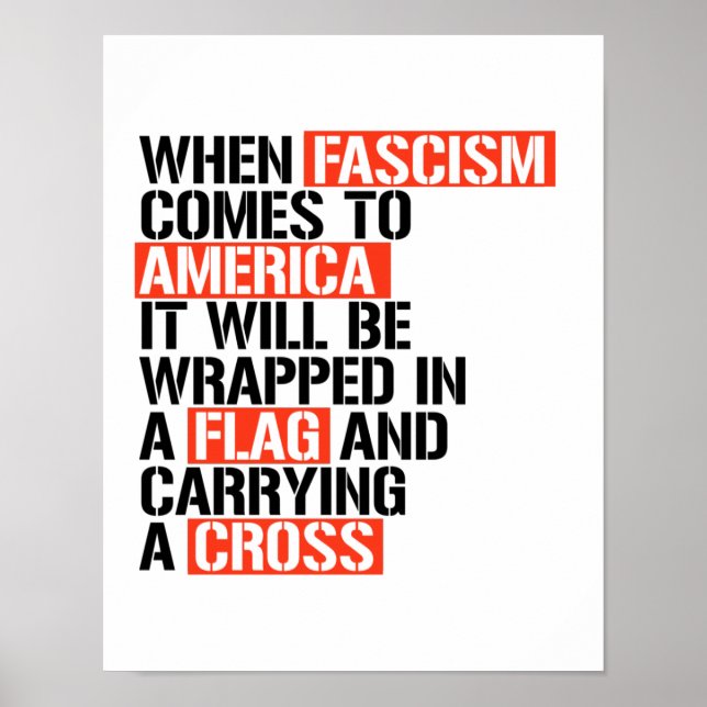 Poster Quando o fascismo chega à América (Frente)