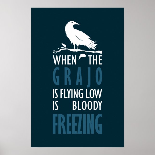 Poster Quando o grajo voa baixo (Frente)