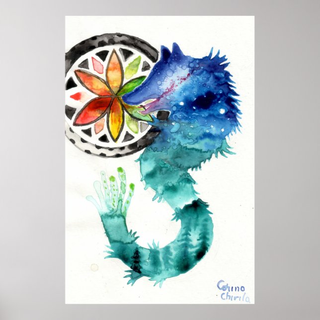 Poster quando o lobo daciano está faltando a floresta (Frente)