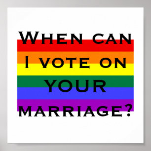 Póster Quando posso eu votar em SEU casamento?