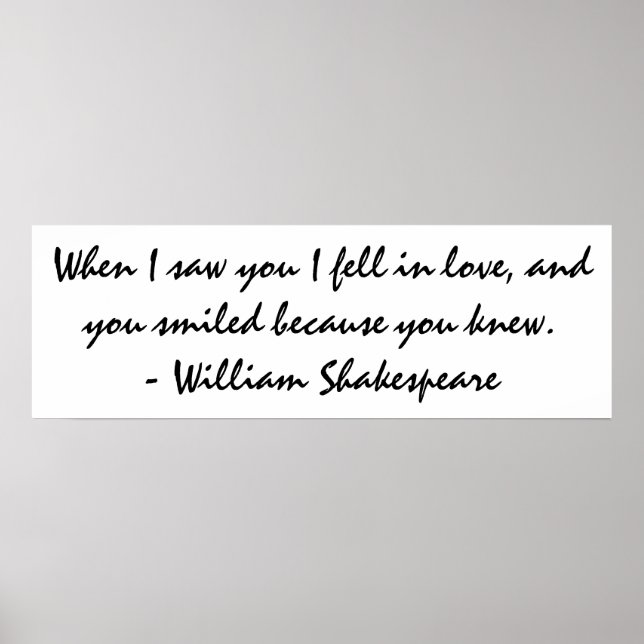 Póster Quando te vi, apaixonei-me - Wall Art (Frente)