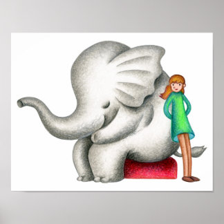 Poster Quando um elefante e uma menina se encontram.