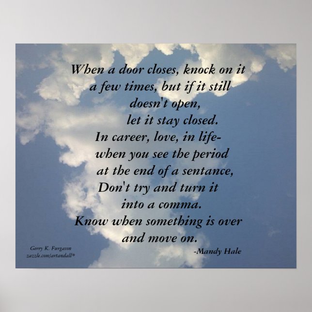 POSTER QUANDO UMA PORTA FECHA A CHEIRA DE MANDY (Frente)