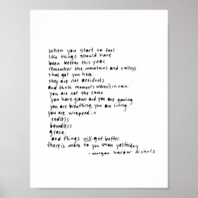 Poster quando você começa a sentir que as coisas deveriam (Frente)