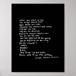 Póster quando você começa sentir como coisas deva sido