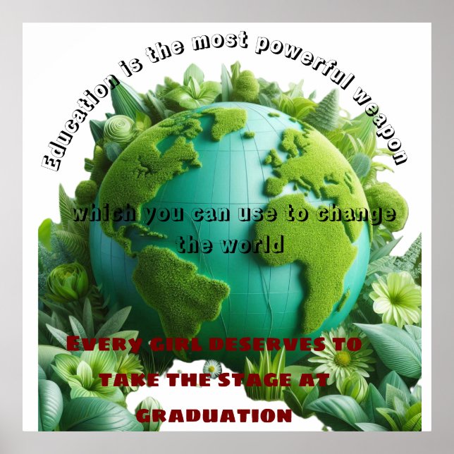 Poster Quando você educa uma garota, você educa uma nação (Frente)