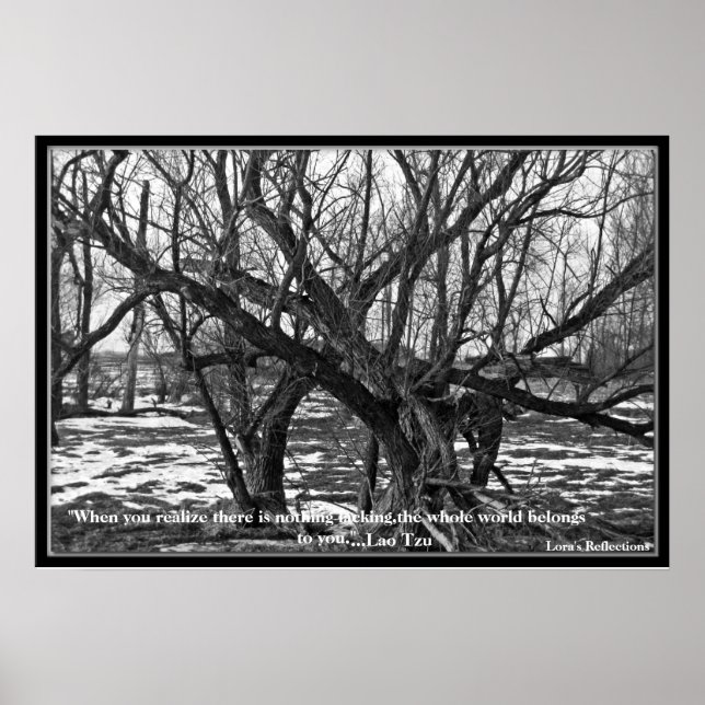 Póster "Quando você percebe que não falta nada..... (Frente)