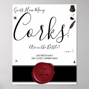 Poster Quantas Canetas do Corks e Sinal de Chá do Inkwell