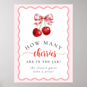 Poster Quantas Cherries Coquette Cherry Chá de fraldas Ga