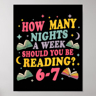 Poster Quantas Noites Lendo 67 Meme Seis Sete Professor 