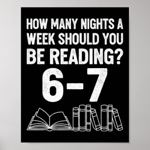 Poster Quantas Noites Por Semana Você Deve Estar Lendo 6